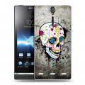 Дизайнерский пластиковый чехол для Sony Xperia S Мир черепов