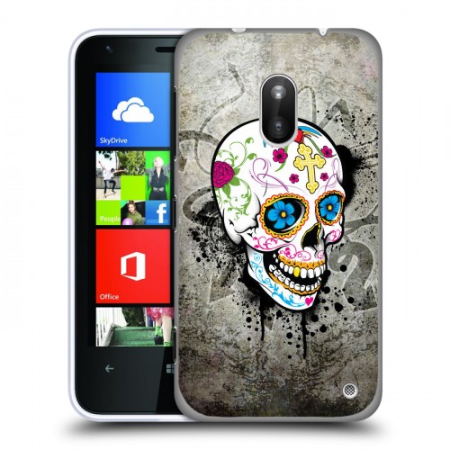 Дизайнерский силиконовый чехол для Nokia Lumia 620 Мир черепов