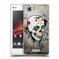 Дизайнерский пластиковый чехол для Sony Xperia L Мир черепов