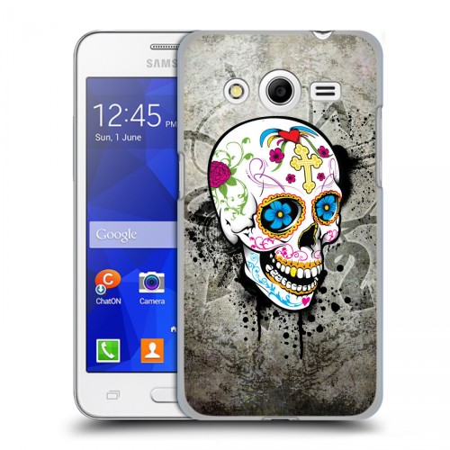 Дизайнерский пластиковый чехол для Samsung Galaxy Core 2 Мир черепов