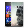 Дизайнерский пластиковый чехол для Microsoft Lumia 540 Мир черепов