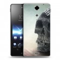 Дизайнерский пластиковый чехол для Sony Xperia TX Мир черепов