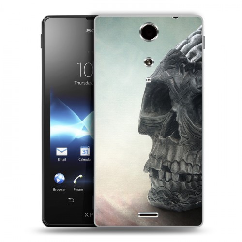 Дизайнерский пластиковый чехол для Sony Xperia TX Мир черепов