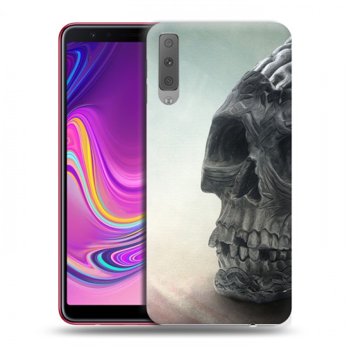 Дизайнерский силиконовый с усиленными углами чехол для Samsung Galaxy A7 (2018) Мир черепов