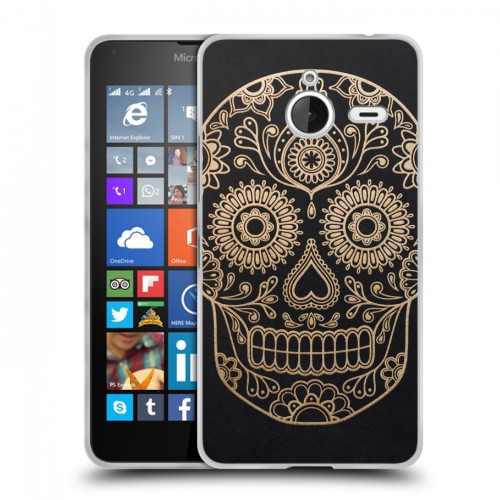 Дизайнерский пластиковый чехол для Microsoft Lumia 640 XL Мир черепов