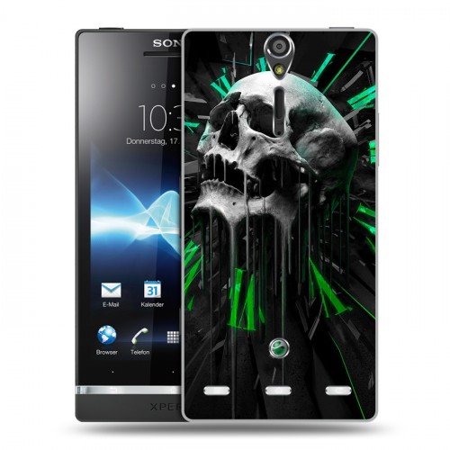 Дизайнерский пластиковый чехол для Sony Xperia S Арт черепа