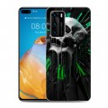 Дизайнерский силиконовый с усиленными углами чехол для Huawei P40 Арт черепа