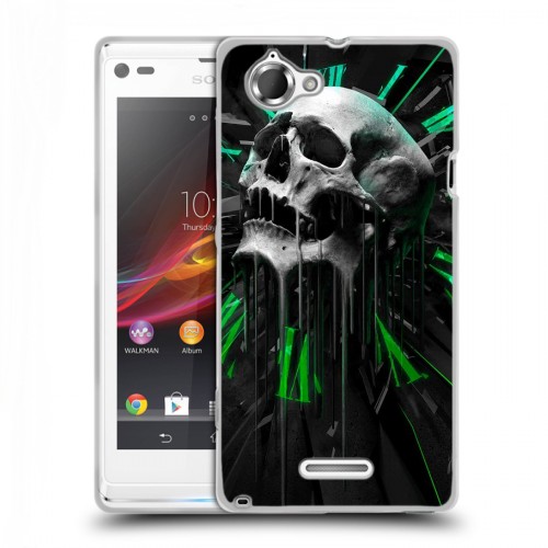 Дизайнерский пластиковый чехол для Sony Xperia L Арт черепа