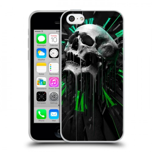 Дизайнерский пластиковый чехол для Iphone 5c Арт черепа
