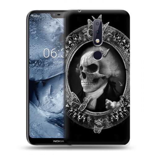 Дизайнерский силиконовый чехол для Nokia 6.1 Plus Арт черепа