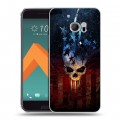 Дизайнерский пластиковый чехол для HTC 10 Арт черепа