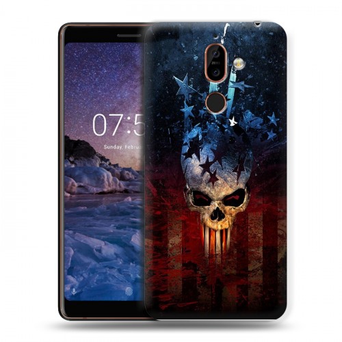 Дизайнерский пластиковый чехол для Nokia 7 Plus Арт черепа