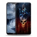 Дизайнерский силиконовый чехол для Nokia 6.1 Plus Арт черепа