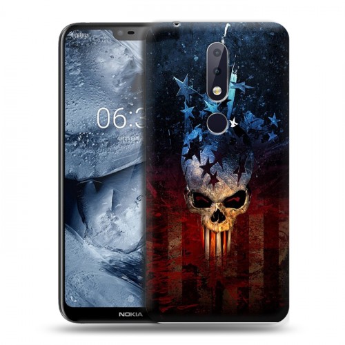 Дизайнерский силиконовый чехол для Nokia 6.1 Plus Арт черепа