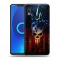 Дизайнерский силиконовый чехол для Alcatel 5V Арт черепа