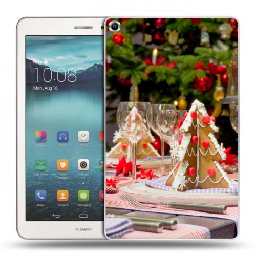 Дизайнерский силиконовый чехол для Huawei MediaPad T1 8.0 Новогодняя елка