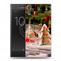 Дизайнерский пластиковый чехол для Sony Xperia XZs Новогодняя елка