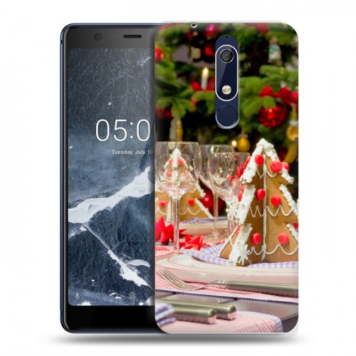 Дизайнерский пластиковый чехол для Nokia 5.1 Новогодняя елка