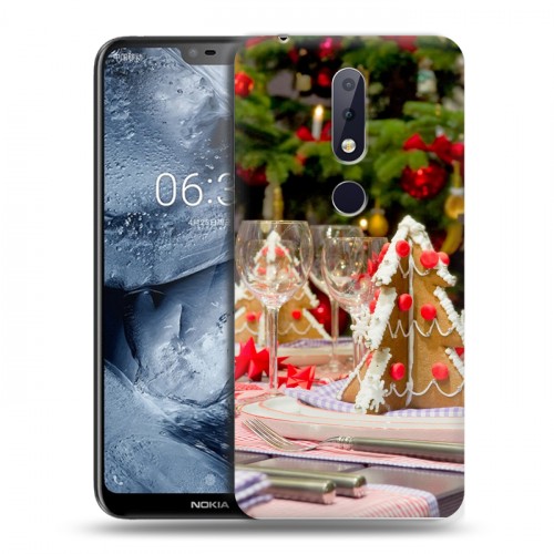 Дизайнерский силиконовый чехол для Nokia 6.1 Plus Новогодняя елка