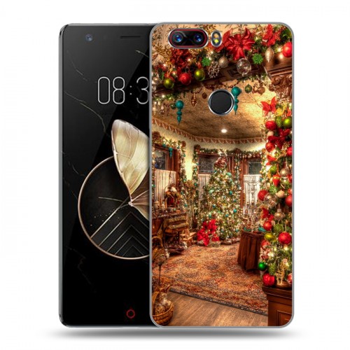 Дизайнерский пластиковый чехол для ZTE Nubia Z17 Новогодняя елка