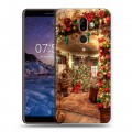 Дизайнерский пластиковый чехол для Nokia 7 Plus Новогодняя елка