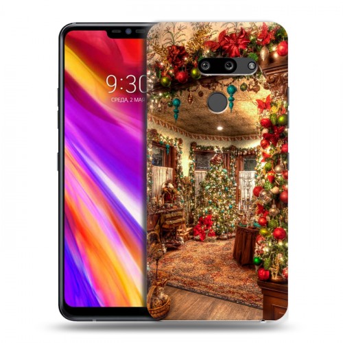 Дизайнерский пластиковый чехол для LG G8 ThinQ Новогодняя елка