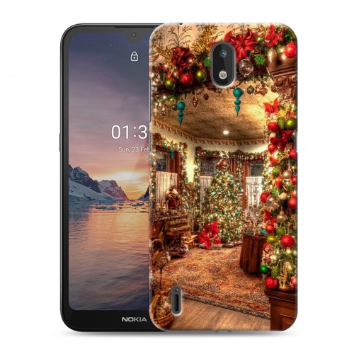 Дизайнерский силиконовый чехол для Nokia 1.3 Новогодняя елка