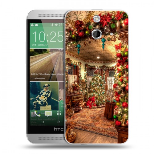 Дизайнерский пластиковый чехол для HTC One E8 Новогодняя елка