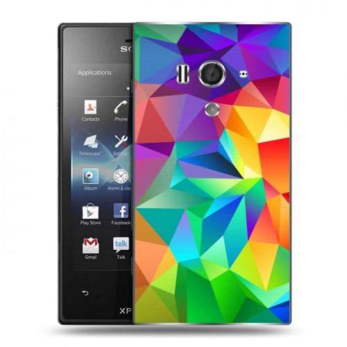 Дизайнерский пластиковый чехол для Sony Xperia acro S Геометрия радости