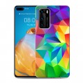 Дизайнерский силиконовый с усиленными углами чехол для Huawei P40 Геометрия радости