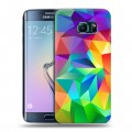 Дизайнерский пластиковый чехол для Samsung Galaxy S6 Edge Геометрия радости