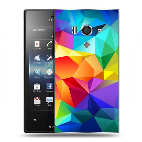 Дизайнерский пластиковый чехол для Sony Xperia acro S Геометрия радости