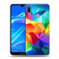 Дизайнерский пластиковый чехол для Huawei Y6 (2019) Геометрия радости