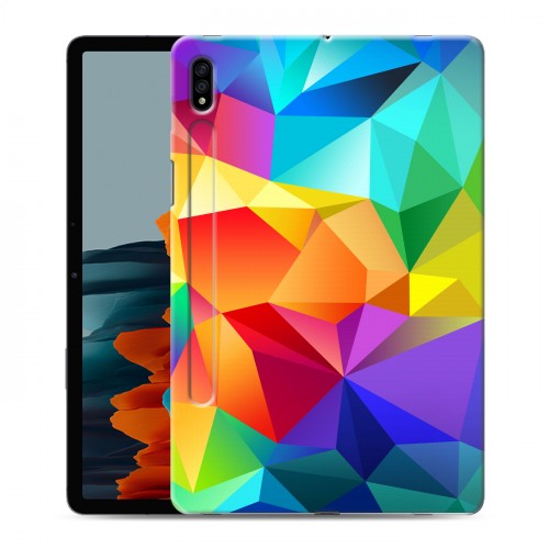 Дизайнерский силиконовый чехол для Samsung Galaxy Tab S7 Геометрия радости