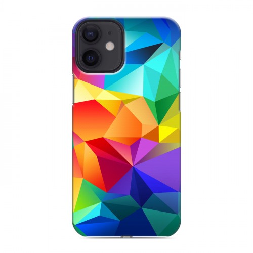 Дизайнерский пластиковый чехол для Iphone 12 Mini Геометрия радости