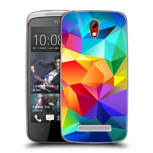 Дизайнерский пластиковый чехол для HTC Desire 500 Геометрия радости