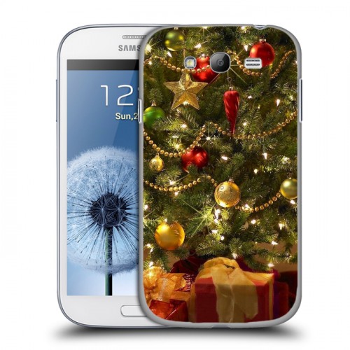 Дизайнерский пластиковый чехол для Samsung Galaxy Grand Новогодняя елка