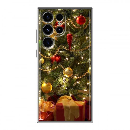 Дизайнерский пластиковый чехол для Samsung Galaxy S24 Ultra Новогодняя елка
