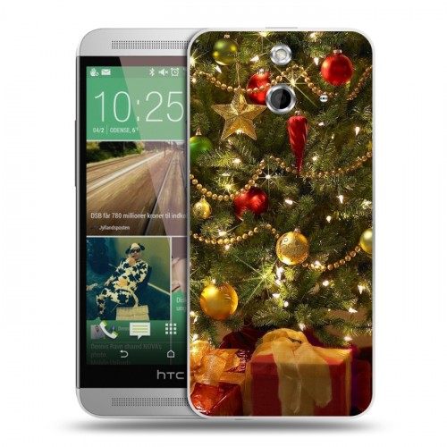 Дизайнерский пластиковый чехол для HTC One E8 Новогодняя елка