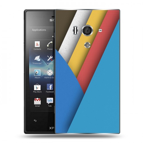 Дизайнерский пластиковый чехол для Sony Xperia acro S Геометрия радости