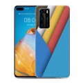 Дизайнерский силиконовый с усиленными углами чехол для Huawei P40 Геометрия радости