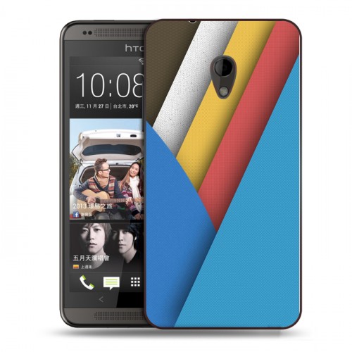 Дизайнерский пластиковый чехол для HTC Desire 700 Геометрия радости