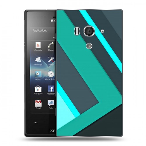 Дизайнерский пластиковый чехол для Sony Xperia acro S Геометрия радости