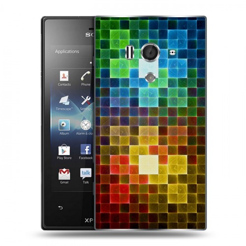 Дизайнерский пластиковый чехол для Sony Xperia acro S Геометрия радости