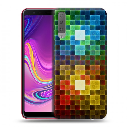 Дизайнерский силиконовый с усиленными углами чехол для Samsung Galaxy A7 (2018) Геометрия радости