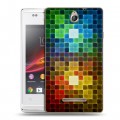 Дизайнерский пластиковый чехол для Sony Xperia E Геометрия радости