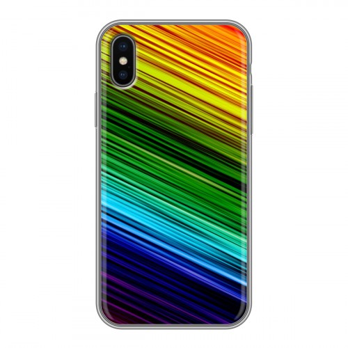 Дизайнерский силиконовый чехол для Iphone x10 Геометрия радости