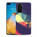 Дизайнерский силиконовый с усиленными углами чехол для Huawei P40 Геометрия радости