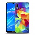 Дизайнерский пластиковый чехол для Huawei Y6 (2019) Геометрия радости