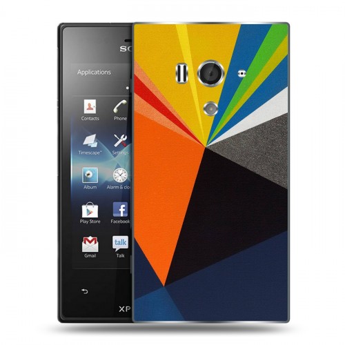 Дизайнерский пластиковый чехол для Sony Xperia acro S Геометрия радости